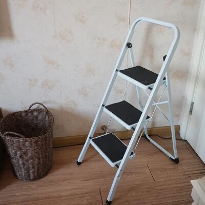 Gr8 Home 3-Step Folding Metal Step Ladder - Step Ladder Gr8 Home 3-Step Folding Metal Step Ladder - Step Ladder