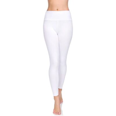 FUTURO FASHION White 20/22 Cotton Rich High Waisted Leggings - Leggings FUTURO FASHION White 20/22 Cotton Rich High Waisted Leggings - Leggings