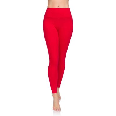 FUTURO FASHION - Cotton Rich Full Length High Waisted Legging - Red FUTURO FASHION - Cotton Rich Full Length High Waisted Legging - Red