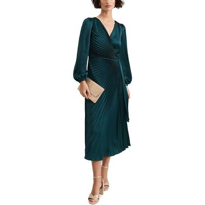 Phase Eight Gracie Satin Pleated Midi Wrap Dress - Dress Phase Eight Gracie Satin Pleated Midi Wrap Dress - Dress