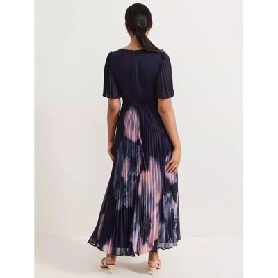 Phase Eight Abigail bedrucktes Plissee-Maxikleid in Petite-Größe38 - Kleid Phase Eight Abigail bedrucktes Plissee-Maxikleid in Petite-Größe38 - Kleid