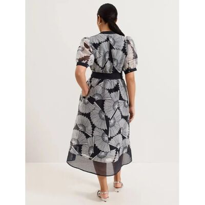 Phase Eight Skylar Navy Fan Print Hemdblusenkleid - Hemdblusenkleid Phase Eight Skylar Navy Fan Print Hemdblusenkleid - Hemdblusenkleid