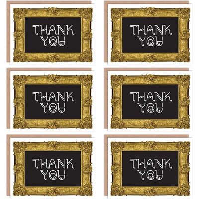 Artery8 - Thank You Cards - Gold Frame - Greeting Cards Artery8 - Thank You Cards - Gold Frame - Greeting Cards