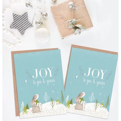 Artery8 - Christmas Cards Rabbit Family Joy Set - Pack - Envelopes - Greeting Cards Artery8 - Christmas Cards Rabbit Family Joy Set - Pack - Envelopes - Greeting Cards