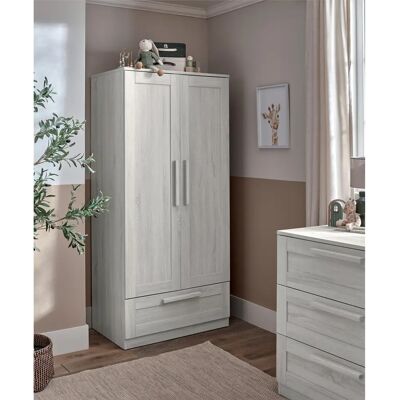 Armario infantil Atlas de 2 puertas con cajón de almacenamiento - Nimbus Blanco Armario infantil Atlas de 2 puertas con cajón de almacenamiento - Nimbus Blanco