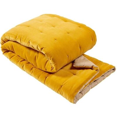 Christy - Jaipur Quilted Velvet Throw - Yellow - Throw Christy - Jaipur Quilted Velvet Throw - Yellow - Throw