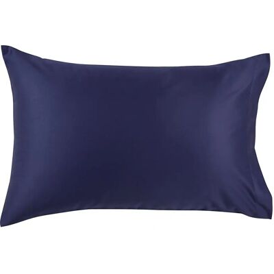 Christy - 400TC Sateen King Pillowcase - Navy - Plain Dye - Pillowcase Christy - 400TC Sateen King Pillowcase - Navy - Plain Dye - Pillowcase