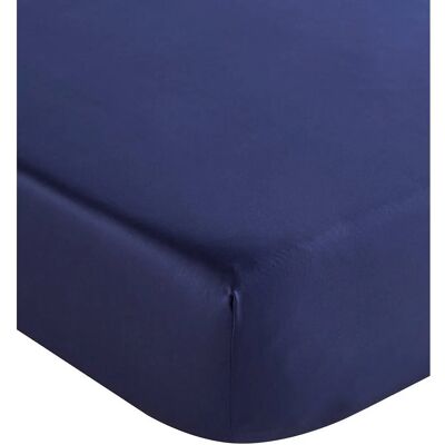 Christy - 400TC Luxury Cotton Sateen - Navy - Plain Dye - Fitted Sheet Christy - 400TC Luxury Cotton Sateen - Navy - Plain Dye - Fitted Sheet