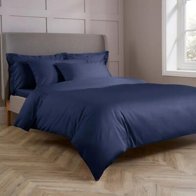 Christy - 400TC Luxury Cotton Sateen Plain Dye - Navy Christy - 400TC Luxury Cotton Sateen Plain Dye - Navy