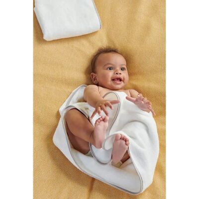 Christy - Baby & Kids Towel Set - White/Grey - 3pc Christy - Baby & Kids Towel Set - White/Grey - 3pc