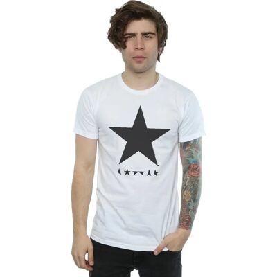 David Bowie Weiß Crew Neck T-Shirt - Männer Stern Logo - Freizeitpassform David Bowie Weiß Crew Neck T-Shirt - Männer Stern Logo - Freizeitpassform