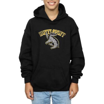 Harry Potter Hufflepuff Bawełniana Bluza z Kapturem - Sport Szary - Bluza z Kapturem dla Chłopców 5-13 Harry Potter Hufflepuff Bawełniana Bluza z Kapturem - Sport Szary - Bluza z Kapturem dla Chłopców 5-13