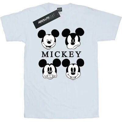 Disney Mickey Mouse Vier Köpfe Baumwoll T-Shirt - Hellgrau - XL Disney Mickey Mouse Vier Köpfe Baumwoll T-Shirt - Hellgrau - XL