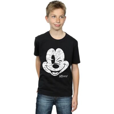 Disney Mickey Mouse Zwart T-Shirt - Ronde Hals, Zacht Katoen - Het Hele Jaar Disney Mickey Mouse Zwart T-Shirt - Ronde Hals, Zacht Katoen - Het Hele Jaar