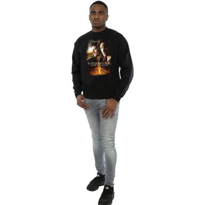 Supernatural Herren Flammendes Poster Sweatshirt - Schwarz - Sweatshirt Supernatural Herren Flammendes Poster Sweatshirt - Schwarz - Sweatshirt