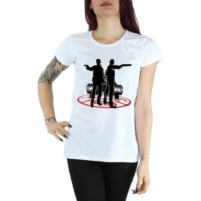 Supernatural Sam And Dean Silhouette Weiß T-Shirt - Produkttyp Supernatural Sam And Dean Silhouette Weiß T-Shirt - Produkttyp