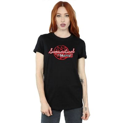 Supernatural Damen Baumwoll Boyfriend T-Shirt - Schwarz - T-Shirt Supernatural Damen Baumwoll Boyfriend T-Shirt - Schwarz - T-Shirt