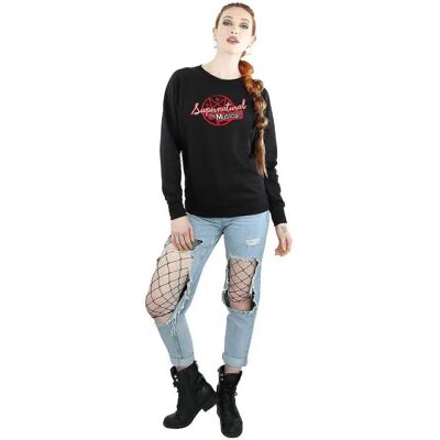 Supernatural Damen Schwarzes Medium Sweatshirt - Freizeitmode Supernatural Damen Schwarzes Medium Sweatshirt - Freizeitmode