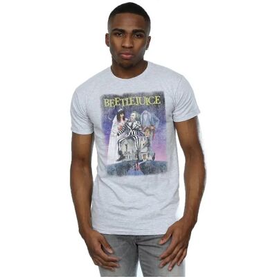 Beetlejuice Men's Distressed Poster T-Shirt - Sport Grey - T-Shirt Beetlejuice Men's Distressed Poster T-Shirt - Sport Grey - T-Shirt