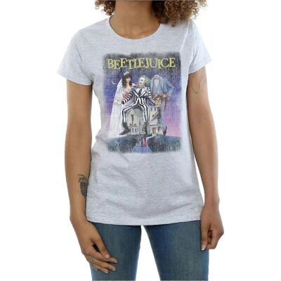 Beetlejuice XL Graue Vintage Poster Baumwoll-T-Shirt - T-Shirt Beetlejuice XL Graue Vintage Poster Baumwoll-T-Shirt - T-Shirt