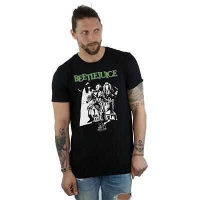 Beetlejuice Men's Mono Poster T-Shirt Black - T-Shirt Beetlejuice Men's Mono Poster T-Shirt Black - T-Shirt