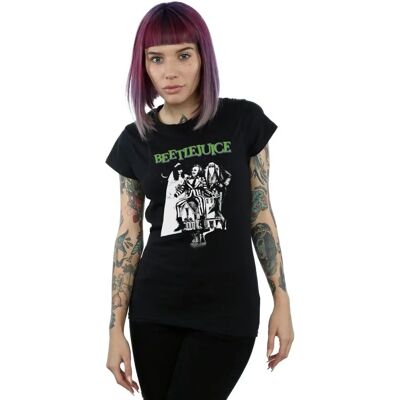 Beetlejuice Women's Mono Poster T-Shirt - Black - XX-Large Beetlejuice Women's Mono Poster T-Shirt - Black - XX-Large