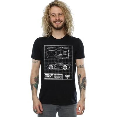 Disney Jackson Storm Blueprint T-Shirt - Zwart, Klein Disney Jackson Storm Blueprint T-Shirt - Zwart, Klein