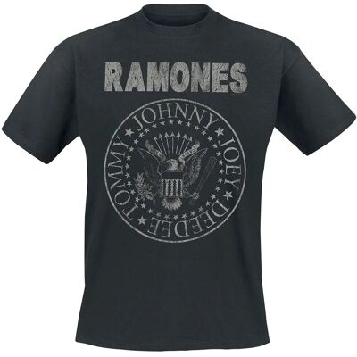 Ramones Hey Ho Let's Go T-Shirt - Kurzarm - Baumwolle - Unisex - Reguläre Passform Ramones Hey Ho Let's Go T-Shirt - Kurzarm - Baumwolle - Unisex - Reguläre Passform