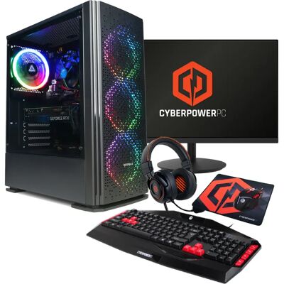 CyberpowerPC AO22220 AMD Ryzen 5 8GB DDR4-SSD NVIDIA RTX 3050 Desktop - Black CyberpowerPC AO22220 AMD Ryzen 5 8GB DDR4-SSD NVIDIA RTX 3050 Desktop - Black
