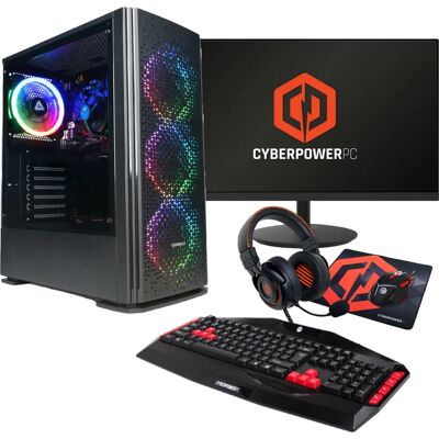 CyberpowerPC AO22225 AMD Ryzen 5 - Gaming Desktop - Black CyberpowerPC AO22225 AMD Ryzen 5 - Gaming Desktop - Black