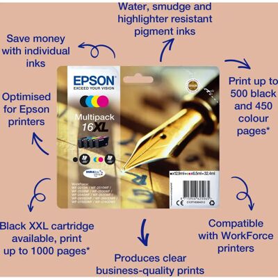 Epson - C13T16264012 - 4 farger - Ink cartridge Epson - C13T16264012 - 4 farger - Ink cartridge