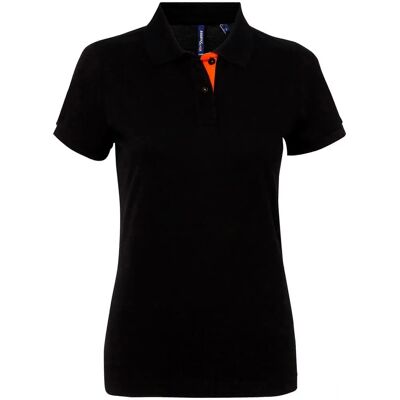 Asquith & Fox Dames Kort Mouw Contrast Polo Shirt Asquith & Fox Dames Kort Mouw Contrast Polo Shirt