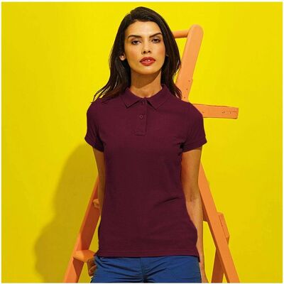 Asquith & Fox Bordeaux Kort Mouw Polo - Vrouwen Asquith & Fox Bordeaux Kort Mouw Polo - Vrouwen