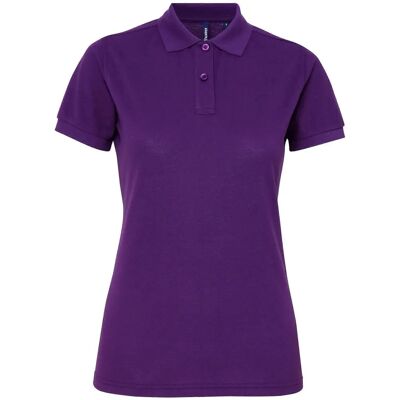 Asquith & Fox Paarse Korte Mouw Performance Polo - Poloshirt Asquith & Fox Paarse Korte Mouw Performance Polo - Poloshirt
