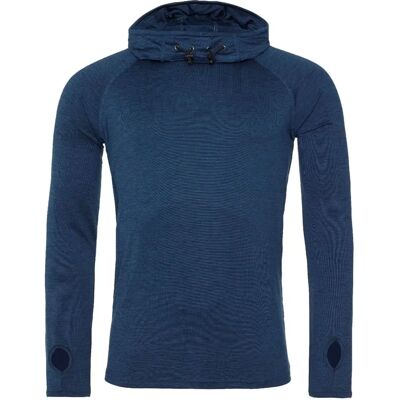 AWDis Just Cool Mens Cowl Neck Baselayer Top Navy Melange - Baselayer Top AWDis Just Cool Mens Cowl Neck Baselayer Top Navy Melange - Baselayer Top