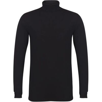Skinni Fit Men Black Long Sleeve Top - Longline Slim Fit Skinni Fit Men Black Long Sleeve Top - Longline Slim Fit