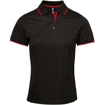 Premier Womens Contrast Coolchecker Polo Shirt - Size Small Premier Womens Contrast Coolchecker Polo Shirt - Size Small