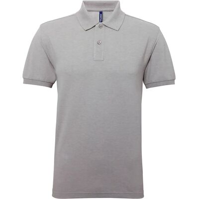Asquith & Fox Heather Grey Polo - Performance Blend Asquith & Fox Heather Grey Polo - Performance Blend
