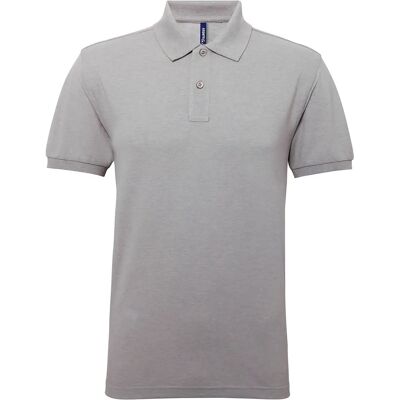Asquith & Fox Heren Performance Polo Heather Grey - M Asquith & Fox Heren Performance Polo Heather Grey - M