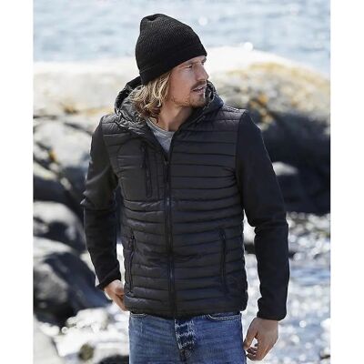 Tee Jays Mens Hooded Full Zip Crossover Jacket - Jacket Tee Jays Mens Hooded Full Zip Crossover Jacket - Jacket