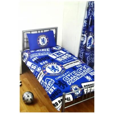 Chelsea FC:n virallinen peite- ja tyynynpäällinen - 135x200cm Chelsea FC:n virallinen peite- ja tyynynpäällinen - 135x200cm