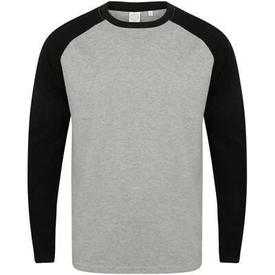 Skinni Fit Skinnifit Maglietta da Baseball a Maniche Lunghe Uomo - Maglietta Skinni Fit Skinnifit Maglietta da Baseball a Maniche Lunghe Uomo - Maglietta