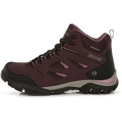 Regatta Damskie Holcombe IEP Średnie Wysokie Buty Trekkingowe - Ciemna Burgundowa Czerń Regatta Damskie Holcombe IEP Średnie Wysokie Buty Trekkingowe - Ciemna Burgundowa Czerń