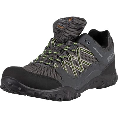 Regatta Men's Edgepoint III Waterproof Walking Shoes - Briar Grey Lime Punch Regatta Men's Edgepoint III Waterproof Walking Shoes - Briar Grey Lime Punch