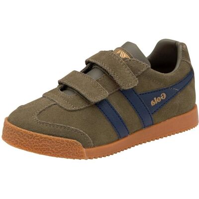 Gola Jongens Harrier Velcro Kinderschoenen - Bruin - Maat: 12 jaar - Kindersportschoeisel Gola Jongens Harrier Velcro Kinderschoenen - Bruin - Maat: 12 jaar - Kindersportschoeisel