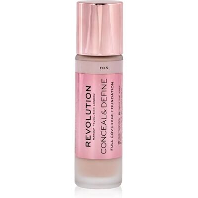Makeup Revolution F 0.5 Fuldt dække foundation Makeup Revolution F 0.5 Fuldt dække foundation