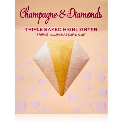 I Heart Revolution Champagne & Diamonds Highlighter - Puder, dreifach gebacken, 10 g I Heart Revolution Champagne & Diamonds Highlighter - Puder, dreifach gebacken, 10 g