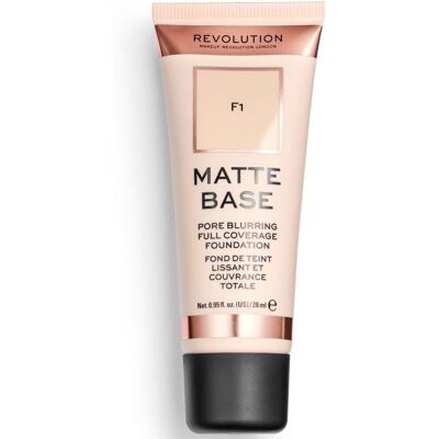 Makeup Revolution F1 Fond de Teint Mat - Haute Couvrance - 28ml - Publicité Makeup Revolution F1 Fond de Teint Mat - Haute Couvrance - 28ml - Publicité
