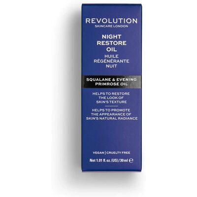 Revolution Skincare Night Restore Óleo - Óleo facial com squalane e primula - 30ml Revolution Skincare Night Restore Óleo - Óleo facial com squalane e primula - 30ml