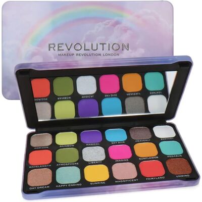 Revolution Regenbogen Lidschattenpalette - 18 Lebendige Nuancen Revolution Regenbogen Lidschattenpalette - 18 Lebendige Nuancen